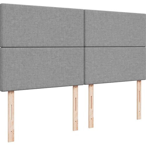 VidaXL Otomanski krevet s madracem svijetlosivi 180x200cm od tkanine Slike