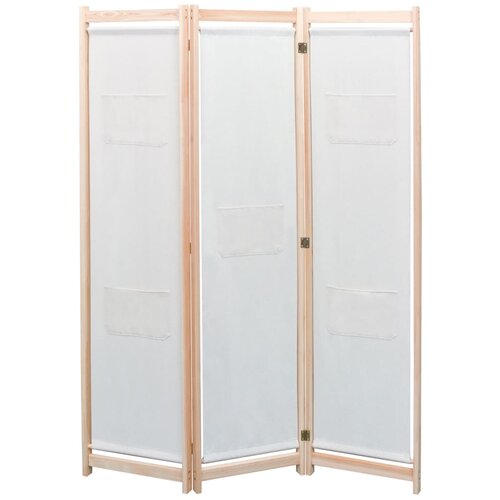 vidaXL Paravan 3-delni blago 120x170x4 cm krem Cene