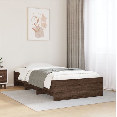 Furnova Posteljni okvir brez vzmetnice hrast 90x190 cm inženirski les, (21934305) Slike