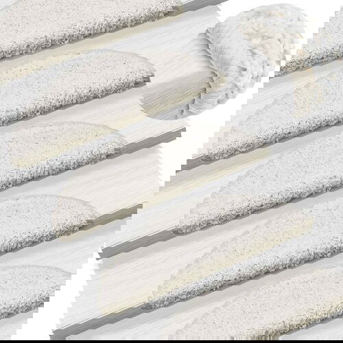 VidaXL Preproge za stopnice 15 kosov 56x20 cm bele Slike