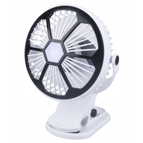  Brezžični aku. 1200mAh LED ventilator s sponko USB bel Cene