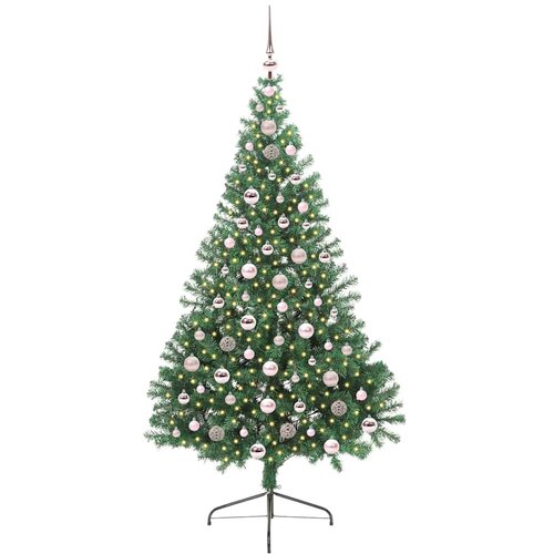  Umjetno predsvijetljeno božićno drvce Zelena 210 cm PVC Slike