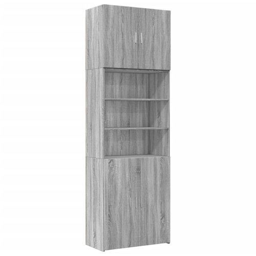 VidaXL Visoka omara siva sonoma 80x42,5x249 cm inženirski les, (21295942) Slike
