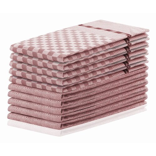 DecoKing set od 10 pamučnih tamnoružičastih kuhinjskih krpi Louie, 50 x 70 cm Cijene
