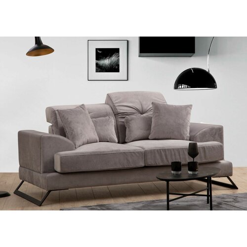 frido - light grey light grey 2-Seat sofa Slike