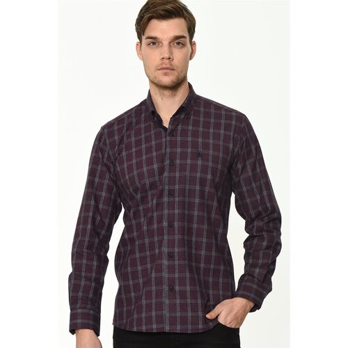 Dewberry G711 MEN'S SHIRT-BURGUNDY Cene