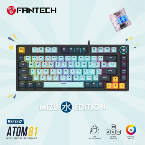 Fantech tastatura mehanička gaming MK875 rgb atom 81 skyblue (blue switch) Cene