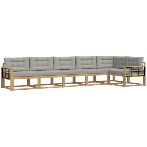 vidaXL Zunanja garnitura za sedenje 4 pcs Bela in svetlo siva, (5000279700) Cene