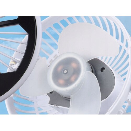  Brezžični aku. 1200mAh LED ventilator s sponko USB bel Slike