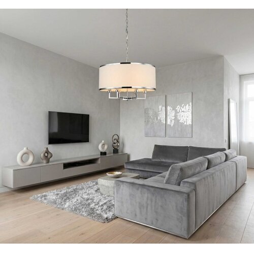 Open Design OR80209 - Luster na lancu CASA 3xE14/12W/230V krem/sjajni hrom Slike