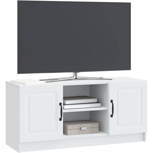  TV ormar Bijela 102 x 34 5 x 47 cm Konstruirano drvo - Bijela Slike