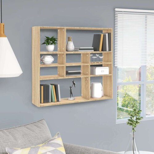  Polica boja hrasta sonome 90 x 16 x 78 cm od iverice Slike
