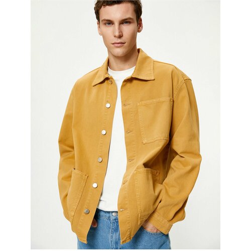 Koton Shirt Jacket Classic Collar Pocket Detailed Buttoned Slike