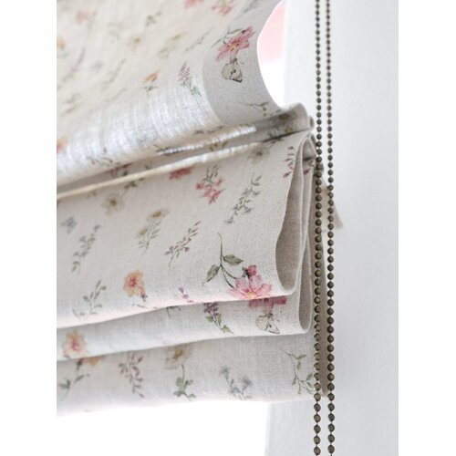  Rimska zavjesa &amp;scaron;ir. 110 cm Heavy Linen Wild Flowers Slike