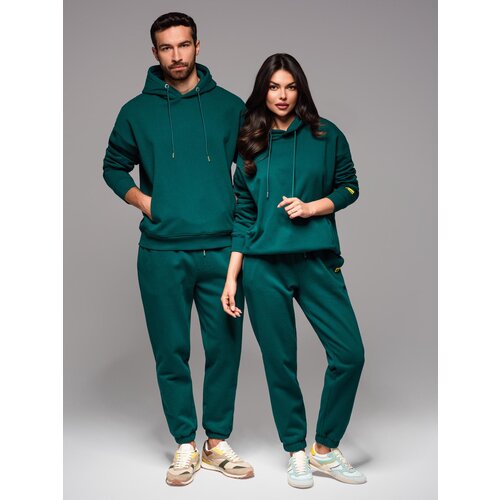 Ombre Unisex sweatshirt set unisex hoodie + drawstring pants in athleisure style Slike