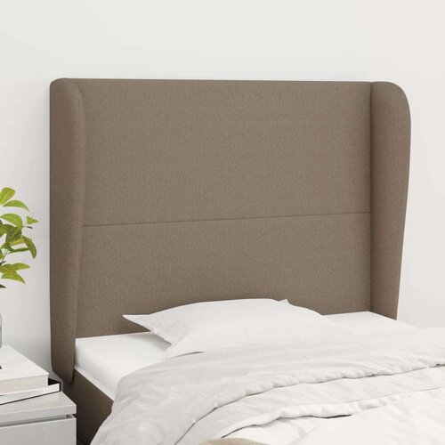 Uzglavlje s u&amp;scaron;ima smeđesivo 93x23x118/128 cm od tkanine Slike