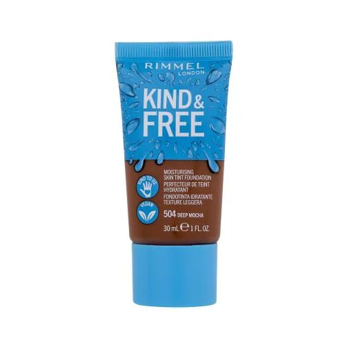 Rimmel London Kind & Free Skin Tint Foundation hidratantni puder 30 ml Nijansa 504 deep mocha
