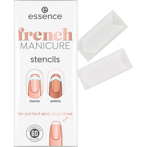 Essence French MANICURE &amp;scaron;ablone za francusku manikuru 60 kom Slike