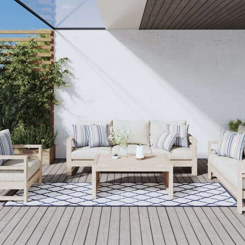 Vanjski tepih modro-bijeli 80x250 cm reverzibilni dizajn Cijene