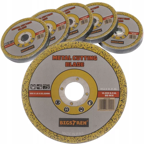  Set 50x 1mm disk za rezanje metala 125mm 12.200rpm