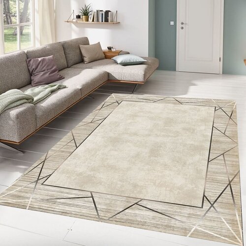  Tepih sa gumenom podlogom 180x280cm - Geometric bež, TG-5077 Slike