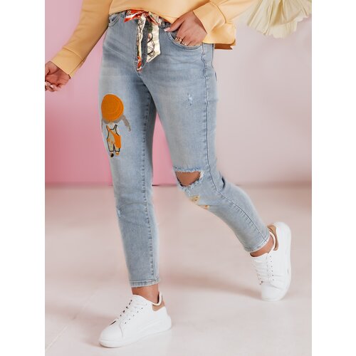 DStreet Spodnie damskie jeansowe slim fit z paskiem GIRLHOOD niebieskie Cijene