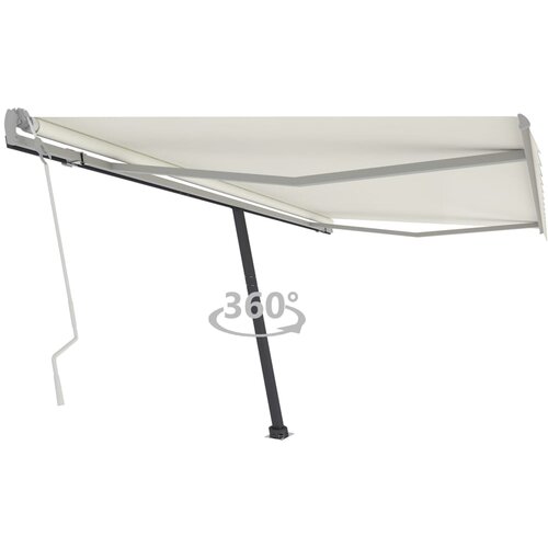 vidaXL Prostostoječa ročno zložljiva tenda 400x350 cm krem Cene
