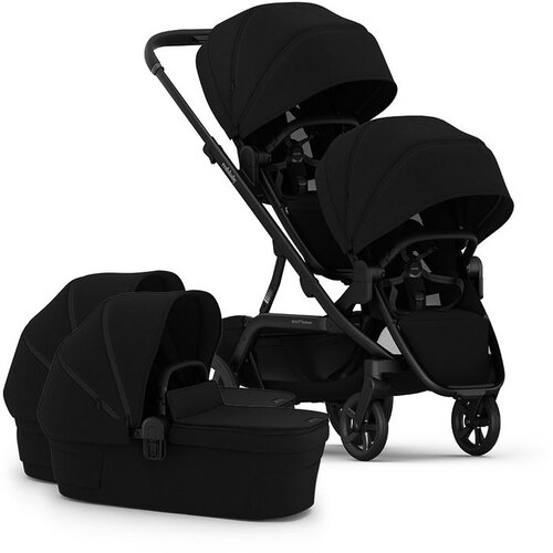 Redsbaby NUVO 2 Twin dječja kolica za blizance 2u1, Platinum Black Slike