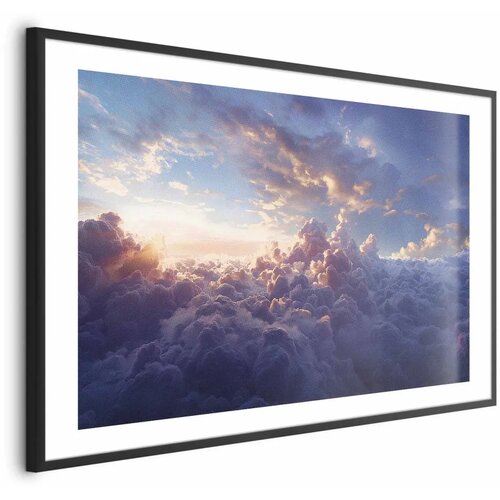  Plakat Sun in Hiding: The Golden Face of the Sky Over the Cloudy Sea 90x60 Cene