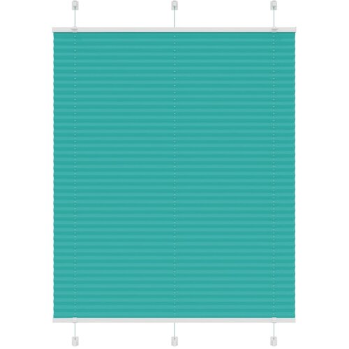 vidaXL Plisirana žaluzija petrolejno zelena 110x150 cm, širina blaga 109,4 cm, poliester, (5000297314) Cene