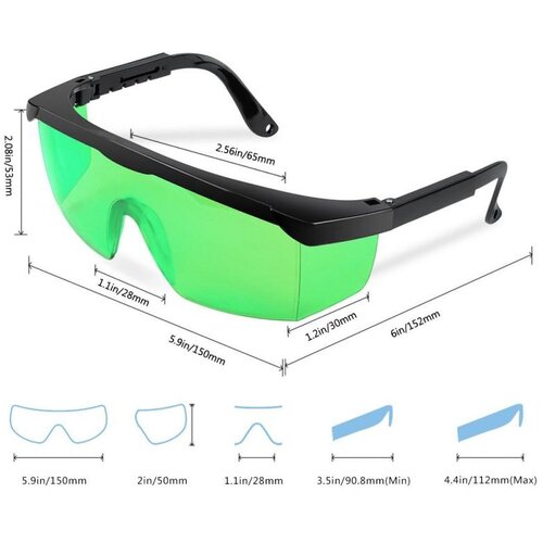  Naočale za lak&amp;scaron;e otkrivanje zelenih laserskih zraka Slike