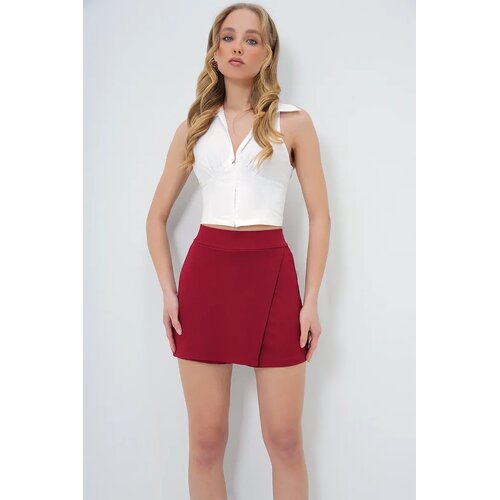 Trend Alacati Stili Ženska &scaron;orts-suknja Alc-X13376, Mini, Bordo Cene