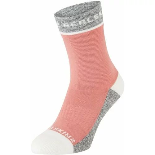 Sealskinz Foxley Mid Length Women's Active Sock Pink/Light Grey/Cream L/XL Biciklistički čarape