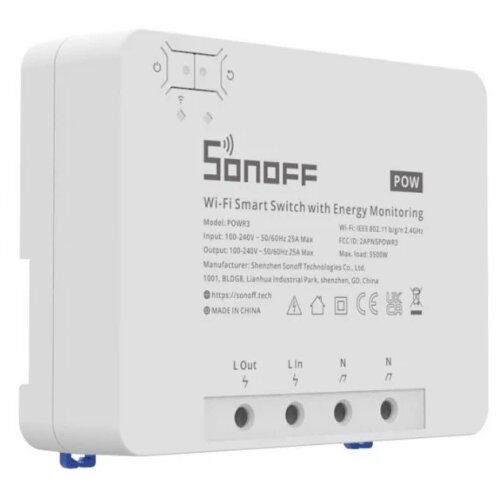 SONOFF POW R3 smart-home High-power prekidač 5500W sa merenjem potrošnje, CSV izvoz i čuvanje podataka do 100 dana, WiFi 2.4GHz kontrola, timer i smart scenarija, eWeLink app, Amazon Alexa / Google Assistant / IFTTT Cene