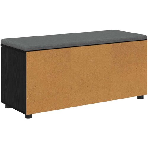  Klupa za hodnik s jastukom Crni hrast 100 x 38 x 46 cm Slike