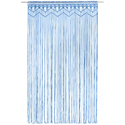  Zavjesa s makrameom smeđe-siva 140 x 240 cm pamučna Slike