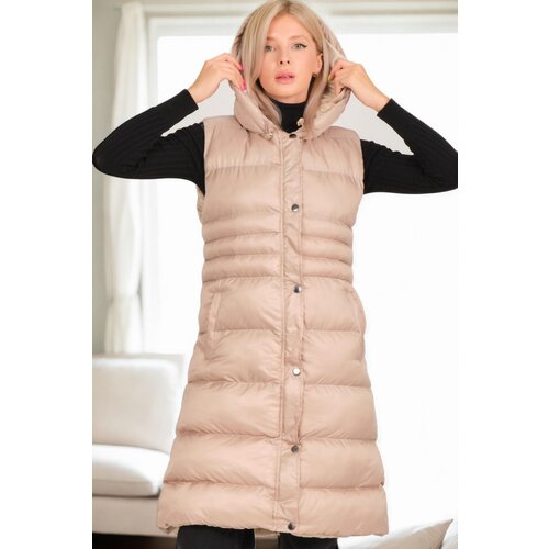 Dewberry Z6757 WOMEN&amp;#039;S VEST-BEIGE-1 Slike