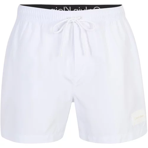 Calvin Klein Swimwear Kratke kopalne hlače siva / črna / bela / off-bela