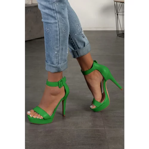 Fenzy Elegantne Sandale Na Visoku Petu Lamezia, Zelene