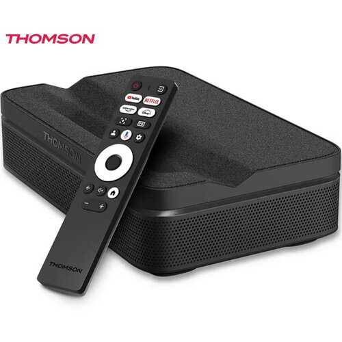 Thomson SIRIUS PG55B prenosni RGB LASER projektor, 4K UHD, HDR10+, Google TV, WiFi, Bluetooth, Dolby, polnilna baterija, 600 ANSI lumnov, STEREO zvočniki, AUTO poravnava / fokus, daljinec, črn - - Bonajo Cene