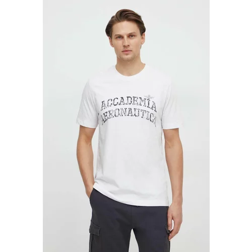 Aeronautica Militare Pamučna majica za muškarce, boja: bijela, s tiskom