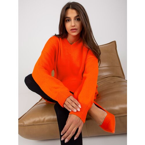 RUE PARIS Sweater-LC-SW-0341.38P-Orange Slike