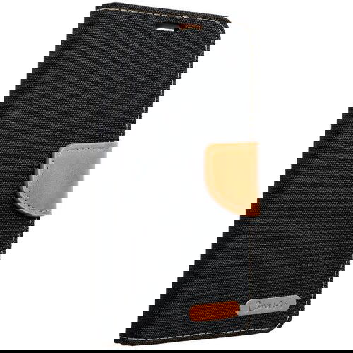 XIAOMI REDMI 10 canvas preklopna torbica, crna Slike