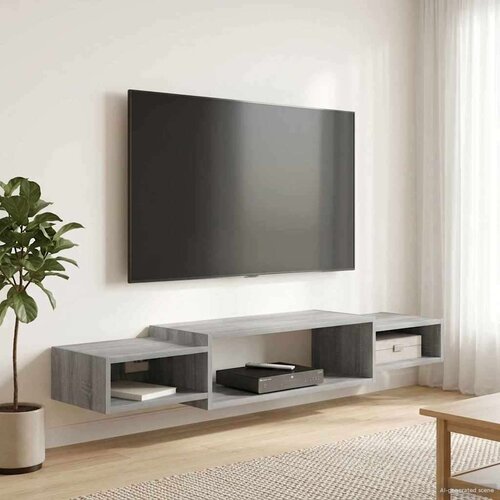 TV ormar za montažu na zid Zidna montaža Siva Sonoma - Siva Sonoma 140 cm Cene