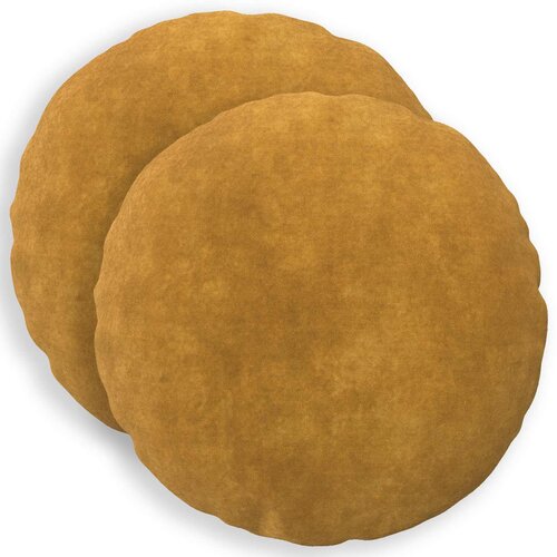  Presvlaka za jastuk 2 pcs HEERLEN Žuta &amp;Oslash; 50 cm Mikrofibra Flis Slike