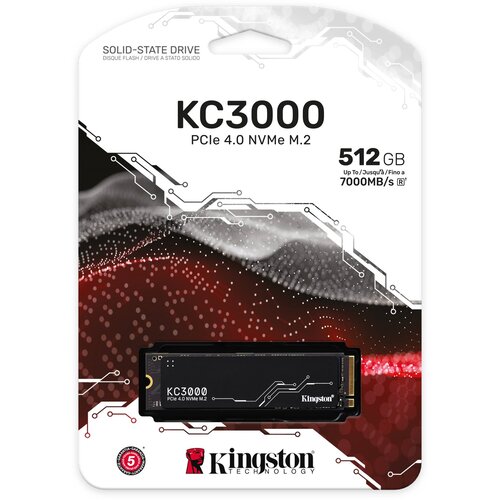 Kingston SSD 512GB KC3000M.2, NVMe PCIe Gen 4.0R/W : 7000/3900MB/s Cijene