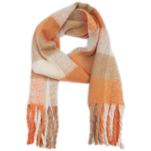 Orsay Orange-Beige Women&amp;#039;s Plaid Scarf - Women&amp;#039;s Slike