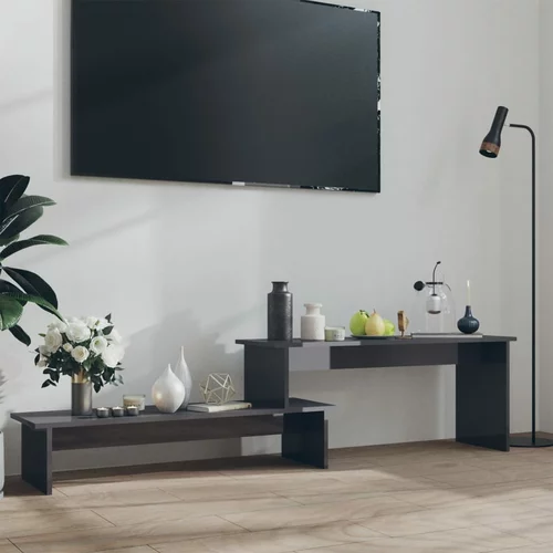 TV ormarić visoki sjaj sivi 180 x 30 x 43 cm od iverice