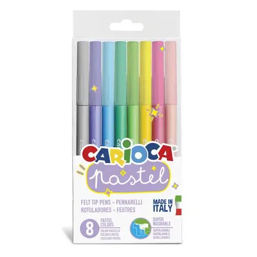 Carioca 8-delni komplet flomastrov pastelnih barv - Slike