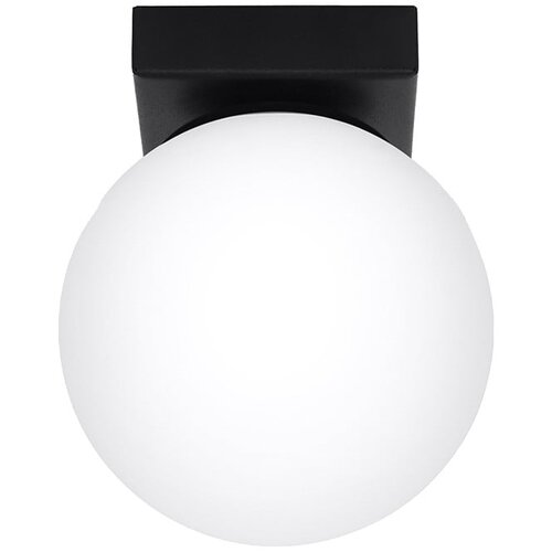 Nice Lamps Črna stropna svetilka s steklenim senčnikom ø 12 cm Umerta – Cene
